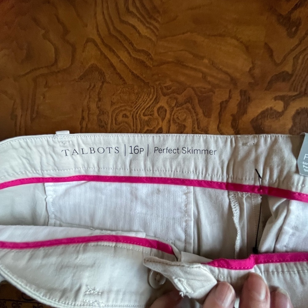 Talbots Light Casual Pants 16 petite Perfect skimmer $69.50 - Picture 9 of 15